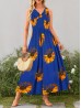 Sunflower V -Neck Sleeveless Summer Dress
